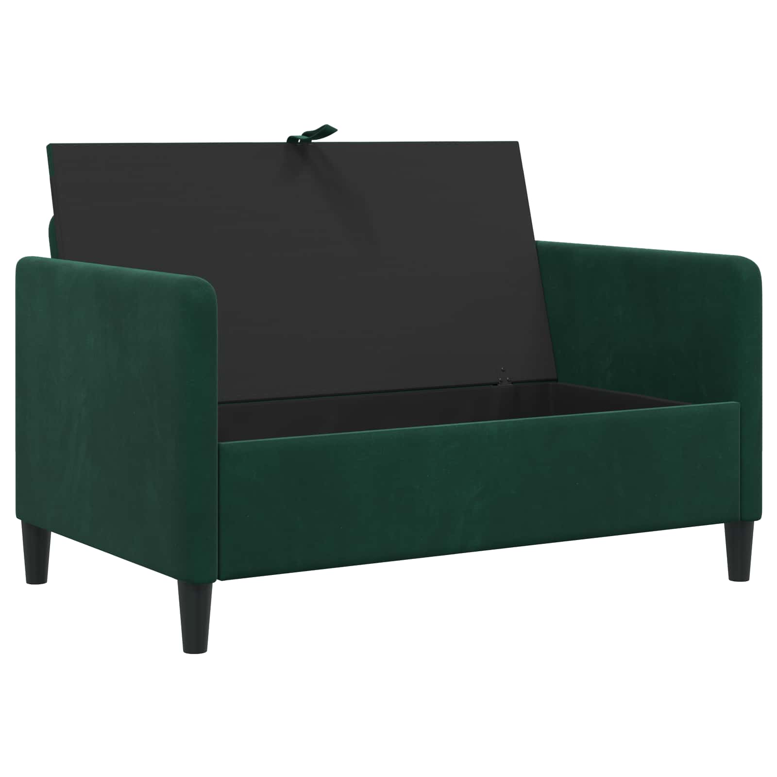 vidaXL Sofa z miejscem do przechowywania Ciemnozielony Poliester