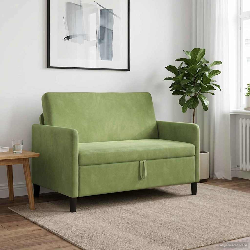 vidaXL Sofa z miejscem do przechowywania Jasnozielony 122 x 78 x 87 cm