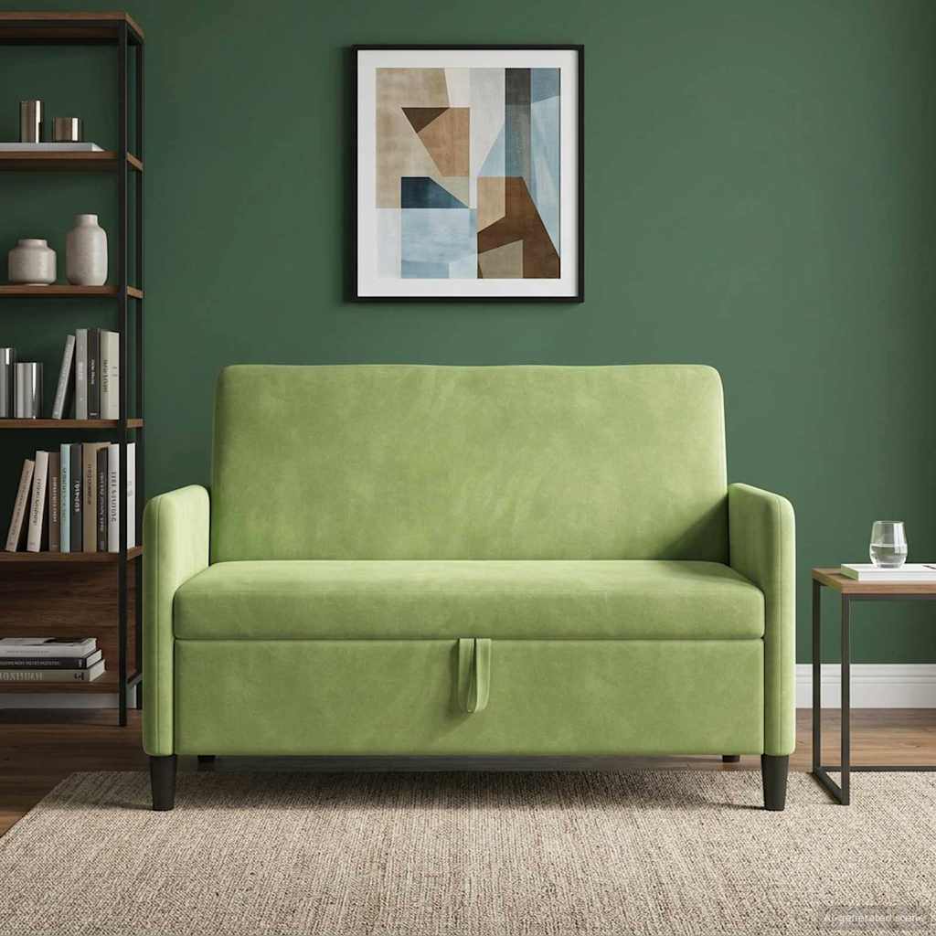 vidaXL Sofa z miejscem do przechowywania Jasnozielony 122 x 78 x 87 cm