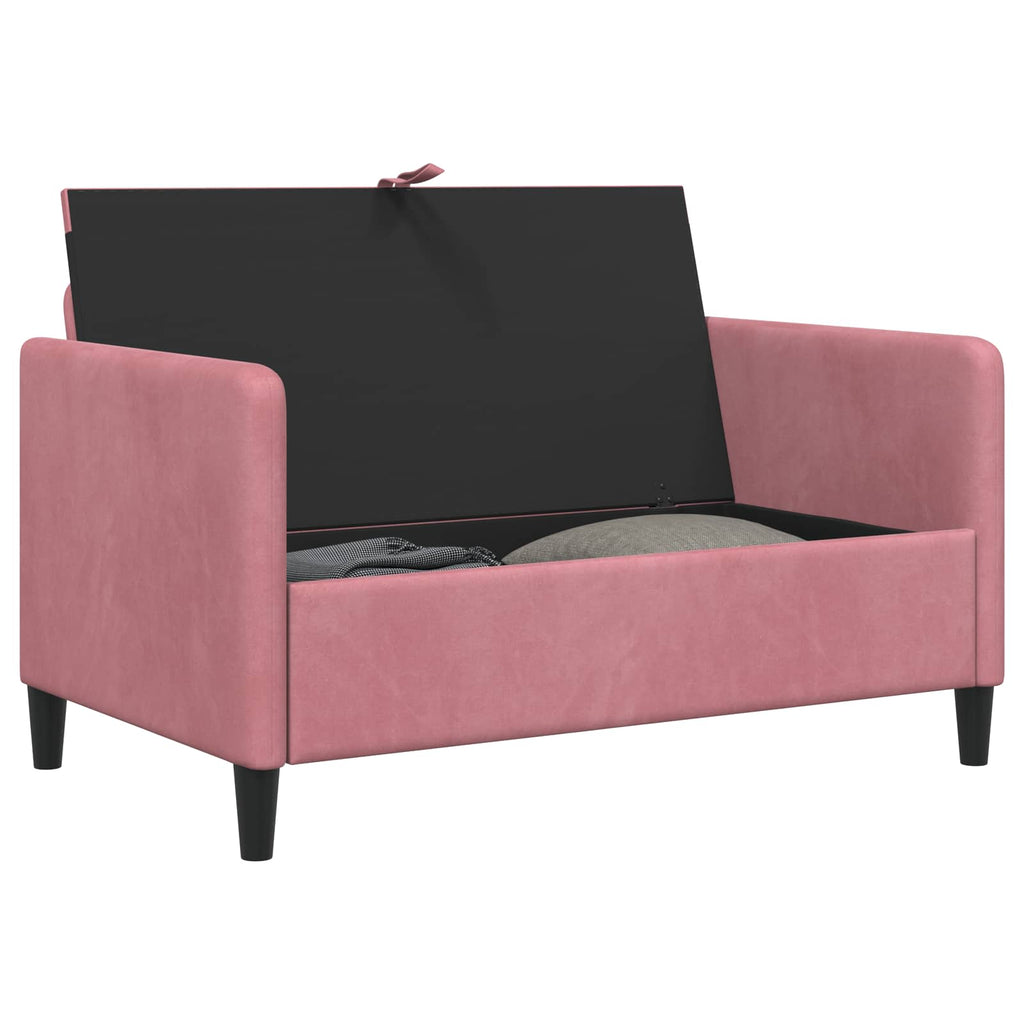 vidaXL Sofa z miejscem do przechowywania różowy 122 x 78 x 87 cm