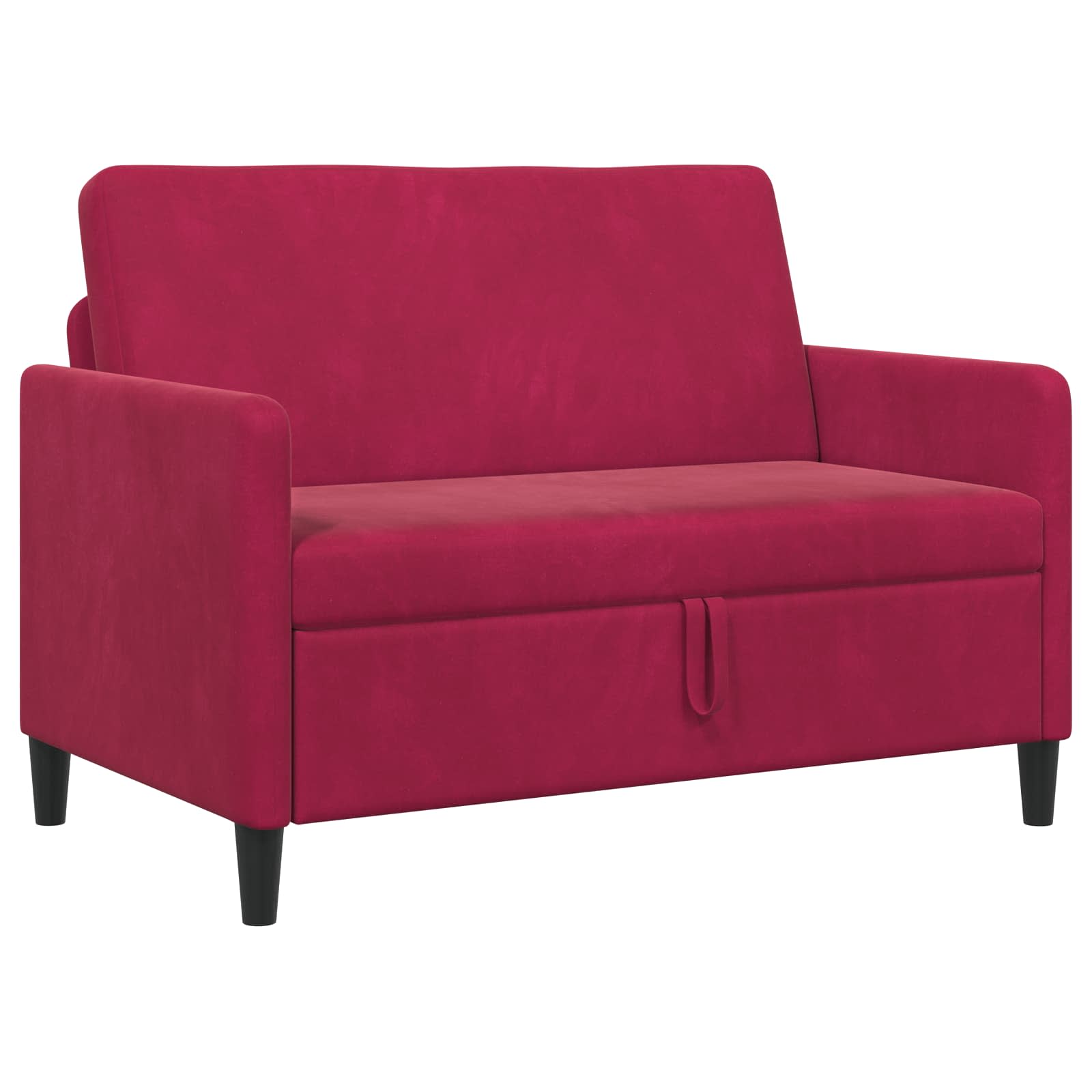 vidaXL Sofa z miejscem do przechowywania Czerwone wino Poliester