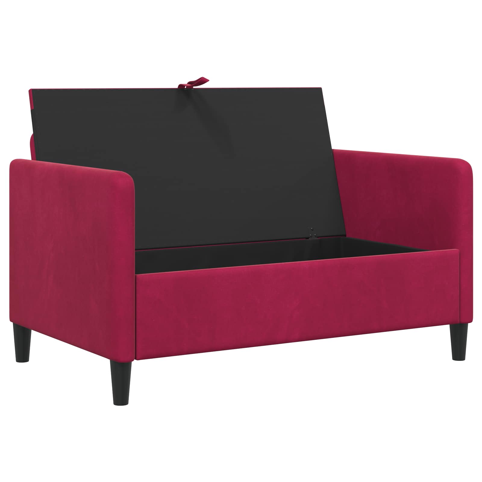 vidaXL Sofa z miejscem do przechowywania Czerwone wino Poliester