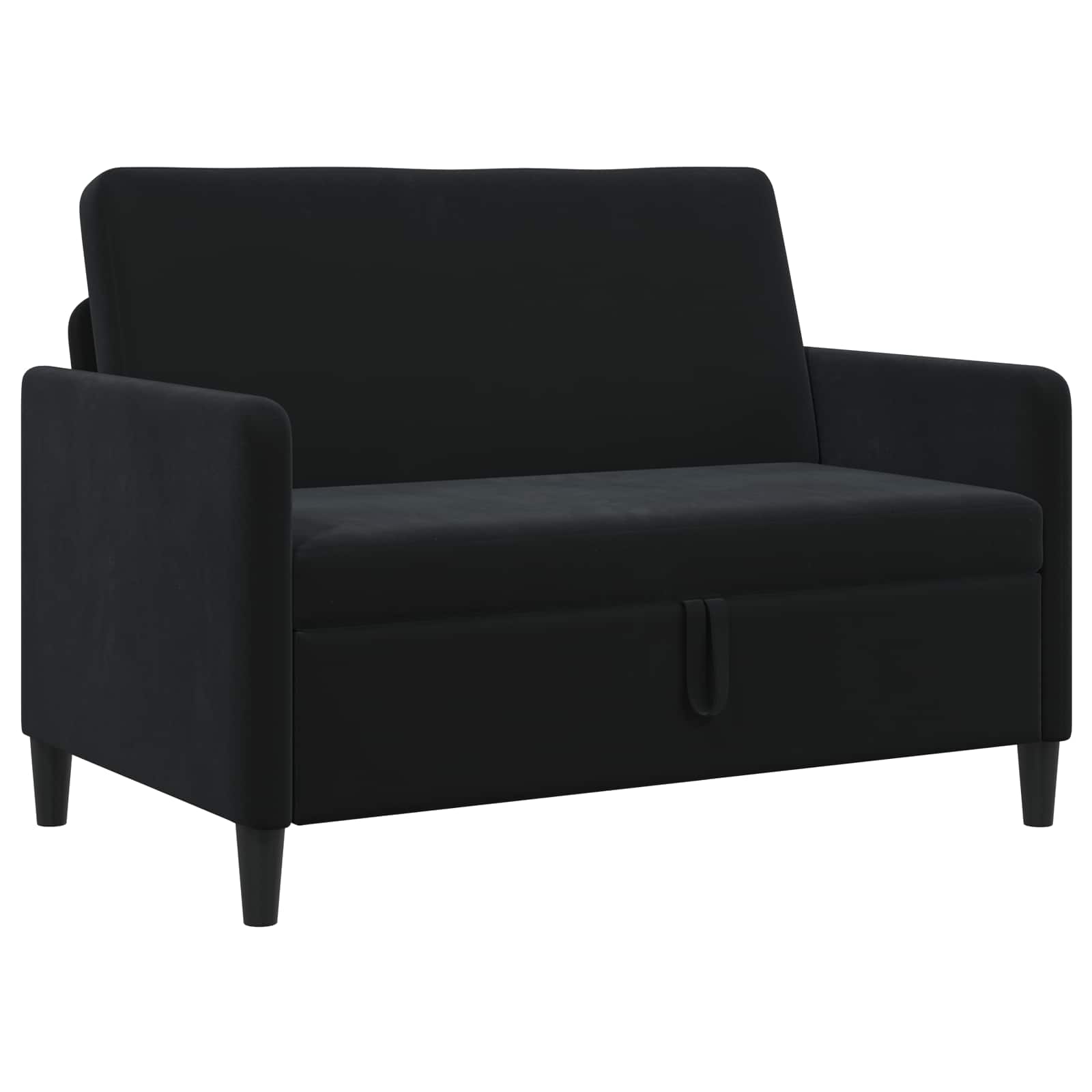 vidaXL Sofa z miejscem do przechowywania Czarny 122 x 78 x 87 cm