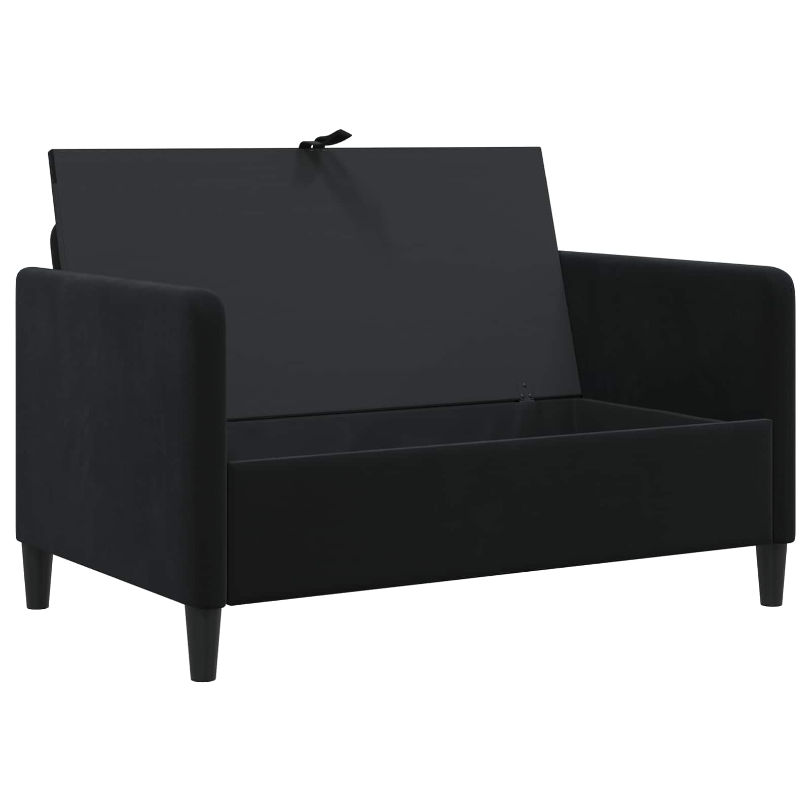 vidaXL Sofa z miejscem do przechowywania Czarny 122 x 78 x 87 cm
