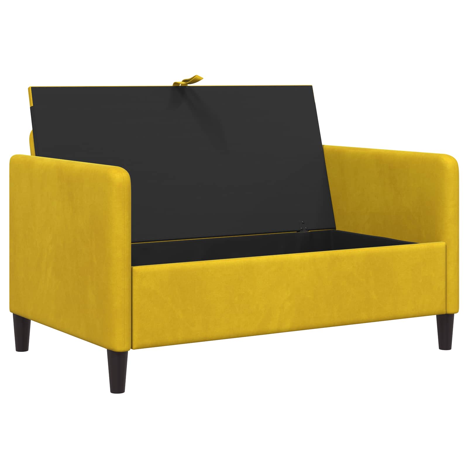 vidaXL Sofa z miejscem do przechowywania żółty 122 x 78 x 87 cm