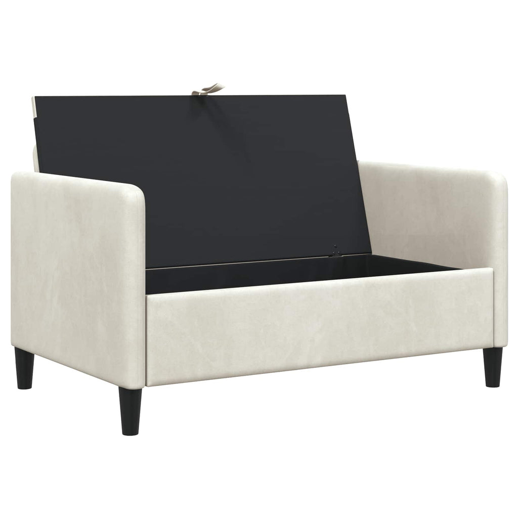 vidaXL Sofa z miejscem do przechowywania kremowy 122 x 78 x 87 cm