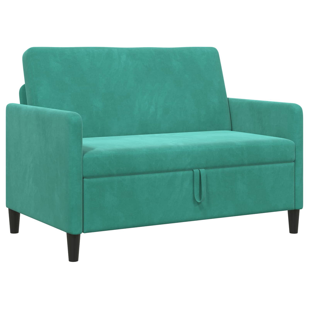 vidaXL Sofa z miejscem do przechowywania Turkusowy 122 x 78 x 87 cm