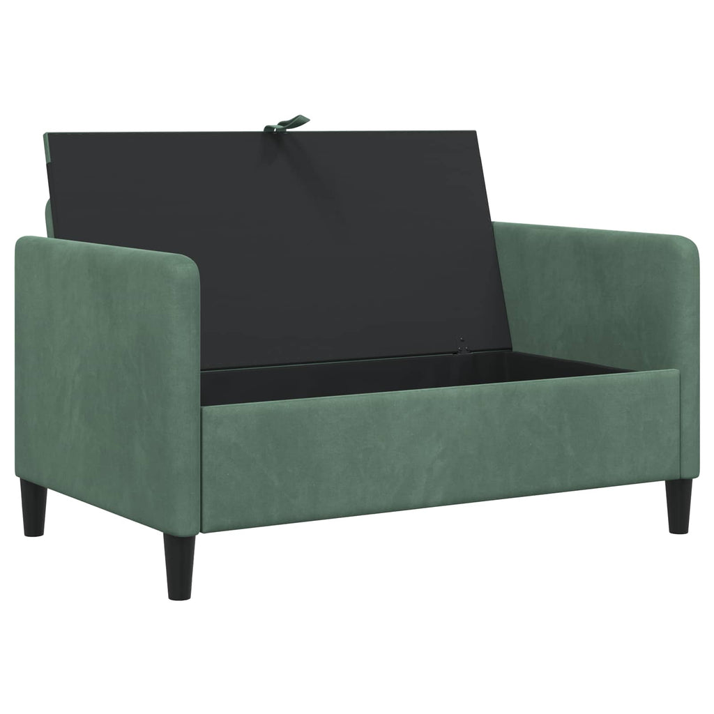 vidaXL Sofa z miejscem do przechowywania Zielony morski Poliester
