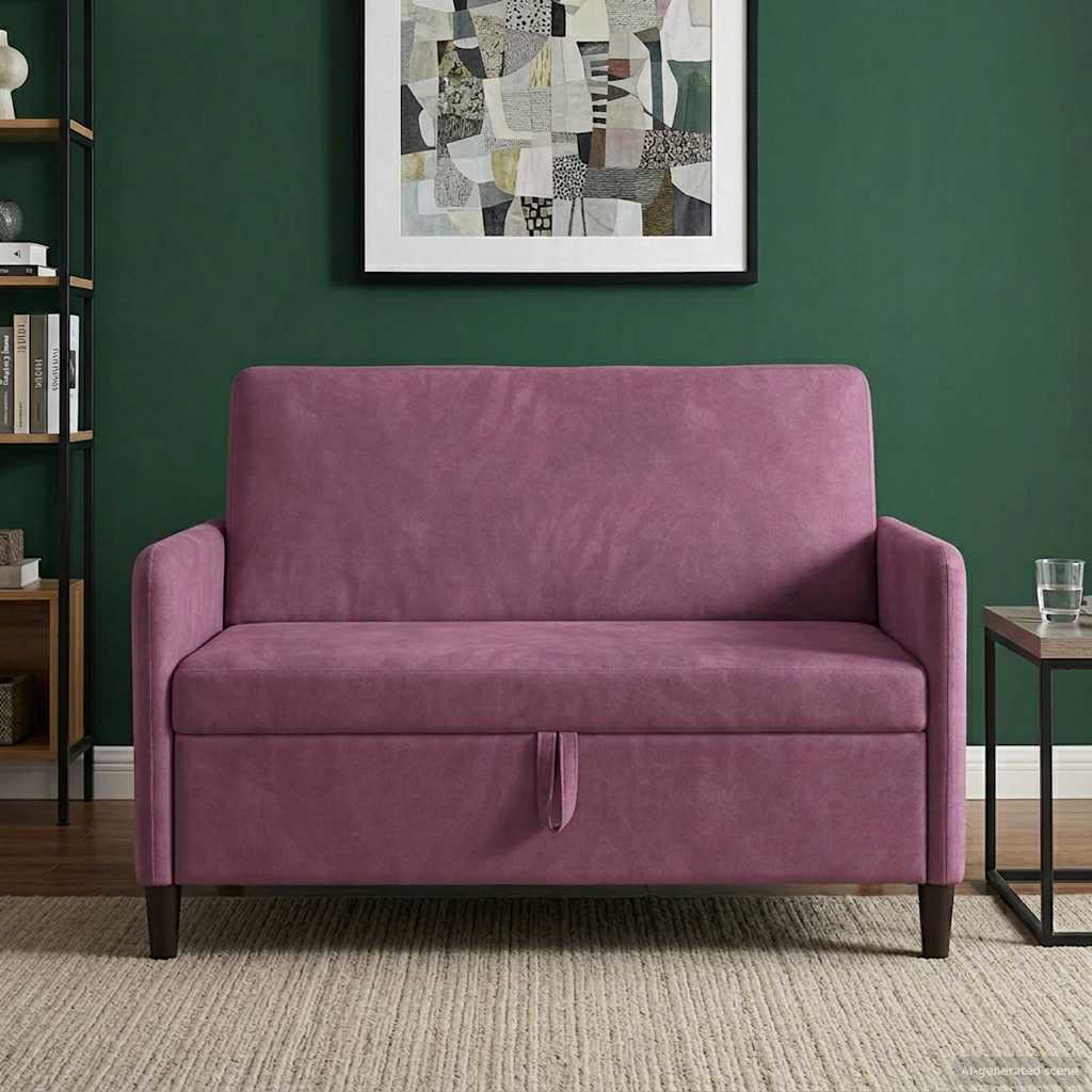 vidaXL Sofa z miejscem do przechowywania Fioletowy 122 x 78 x 87 cm