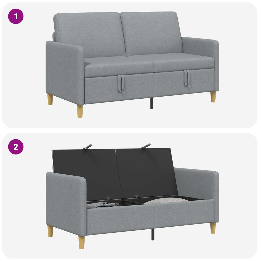 vidaXL Sofa z miejscem do przechowywania jasnoszary 152 x 78 x 87 cm