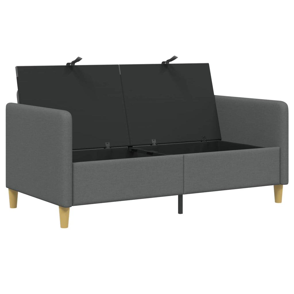 vidaXL Sofa z miejscem do przechowywania ciemnoszary 152 x 78 x 87 cm