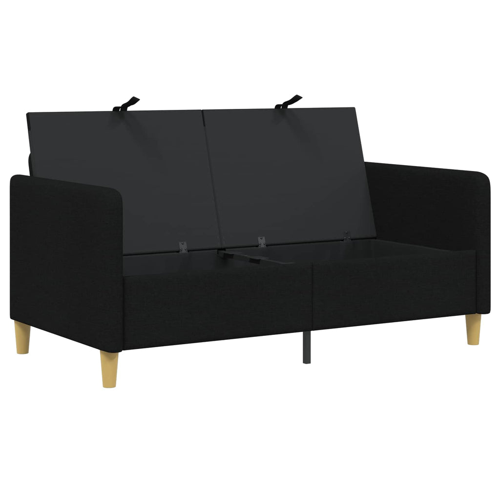 vidaXL Sofa z miejscem do przechowywania Czarny 152 x 78 x 87 cm