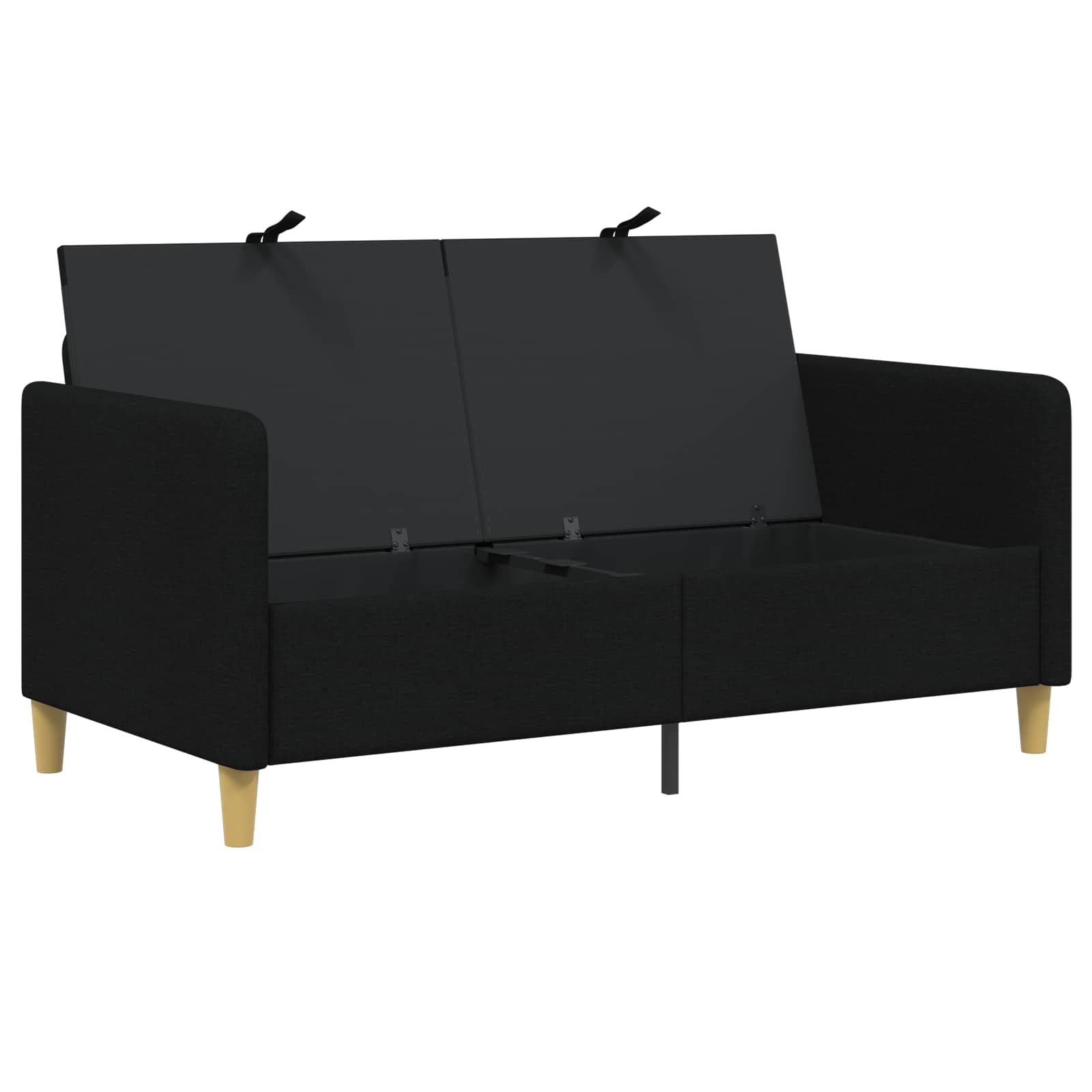 vidaXL Sofa z miejscem do przechowywania Czarny 152 x 78 x 87 cm