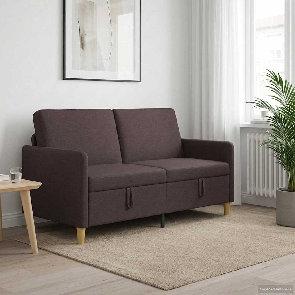 vidaXL Sofa z miejscem do przechowywania Ciemny brąz 152 x 78 x 87 cm