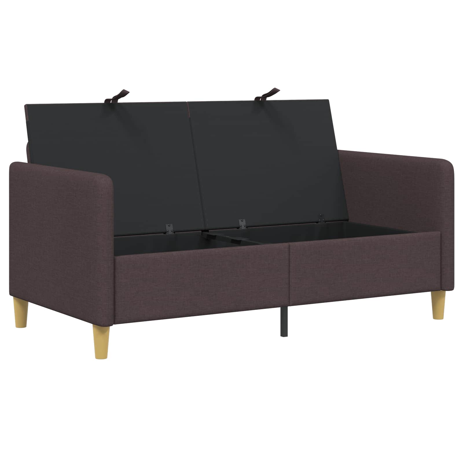 vidaXL Sofa z miejscem do przechowywania Ciemny brąz 152 x 78 x 87 cm