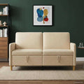 vidaXL Sofa z miejscem do przechowywania kremowy 152 x 78 x 87 cm