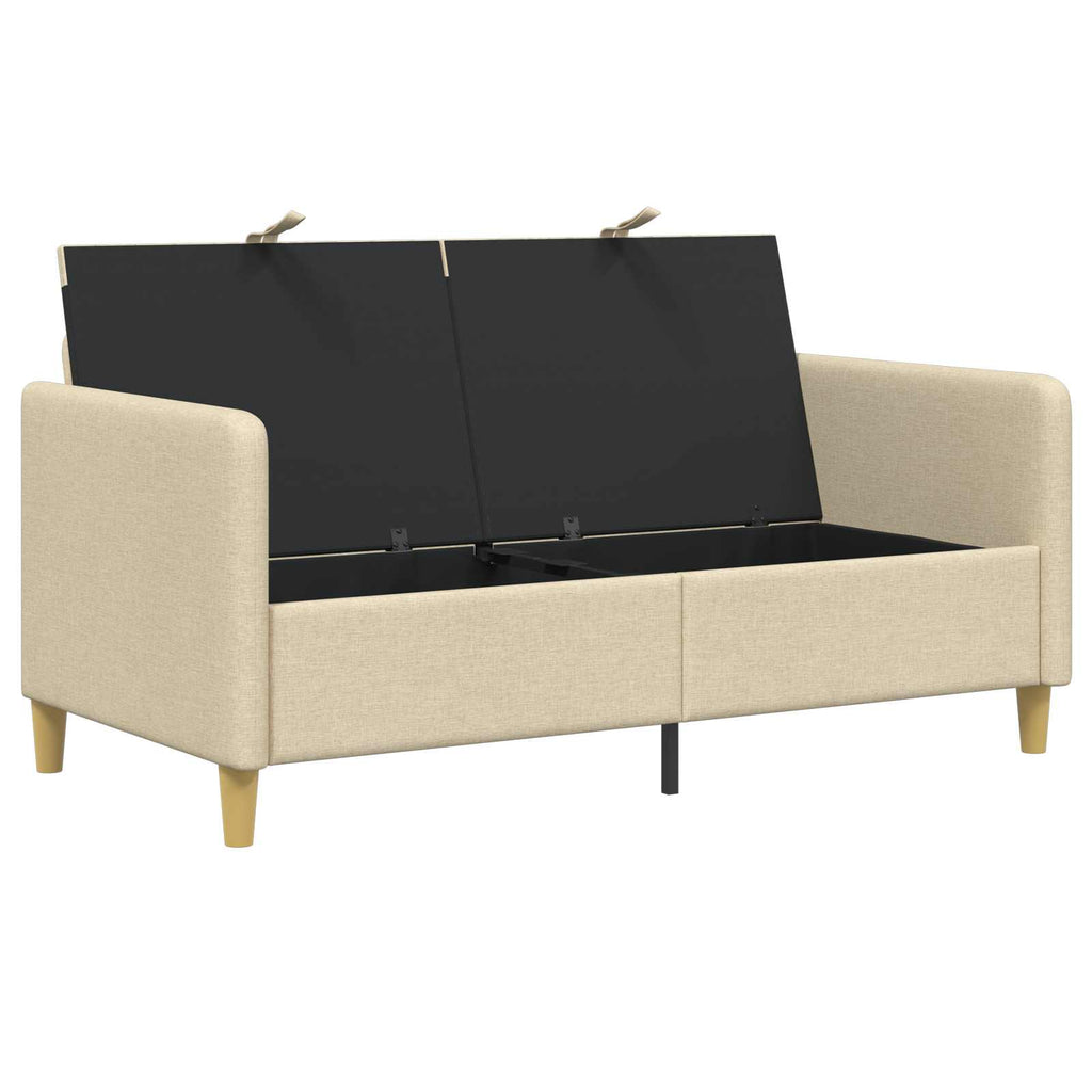 vidaXL Sofa z miejscem do przechowywania kremowy 152 x 78 x 87 cm