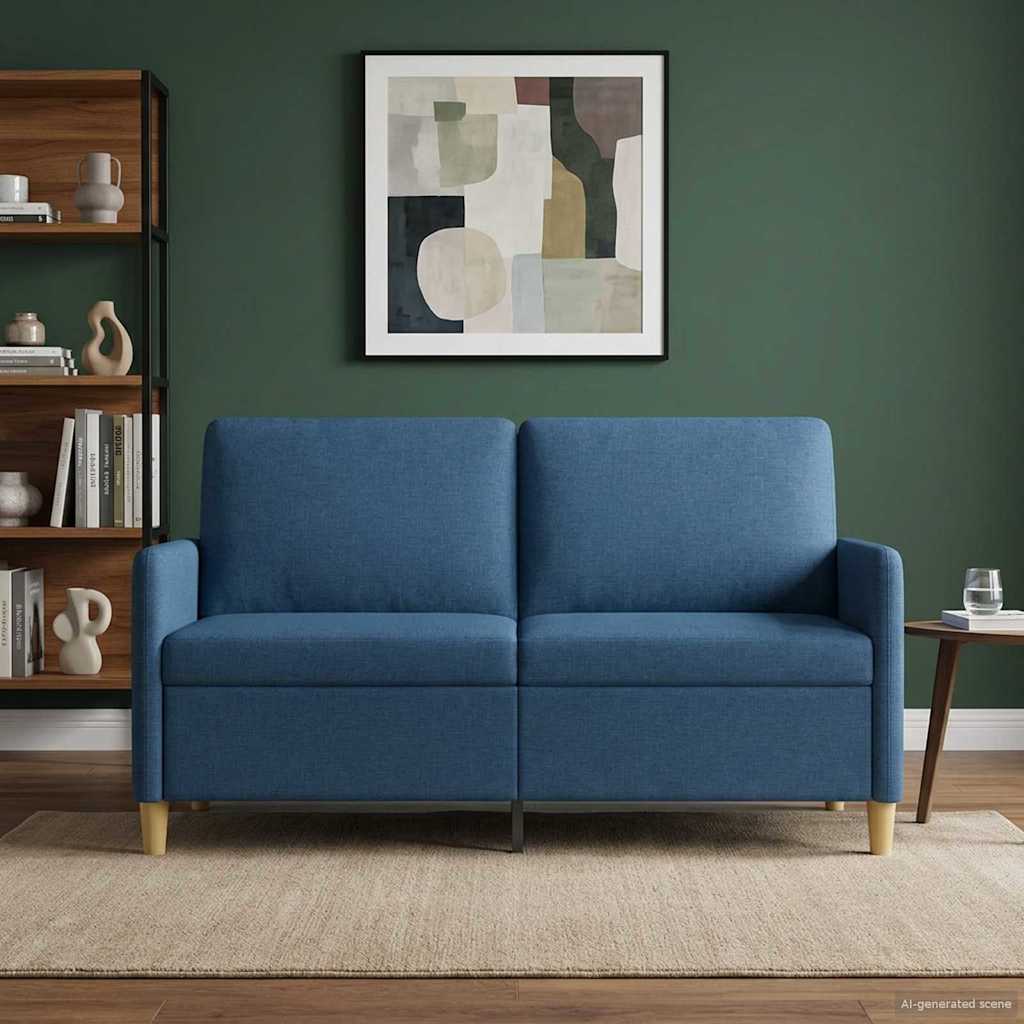 vidaXL Sofa z miejscem do przechowywania niebieski 152 x 78 x 87 cm
