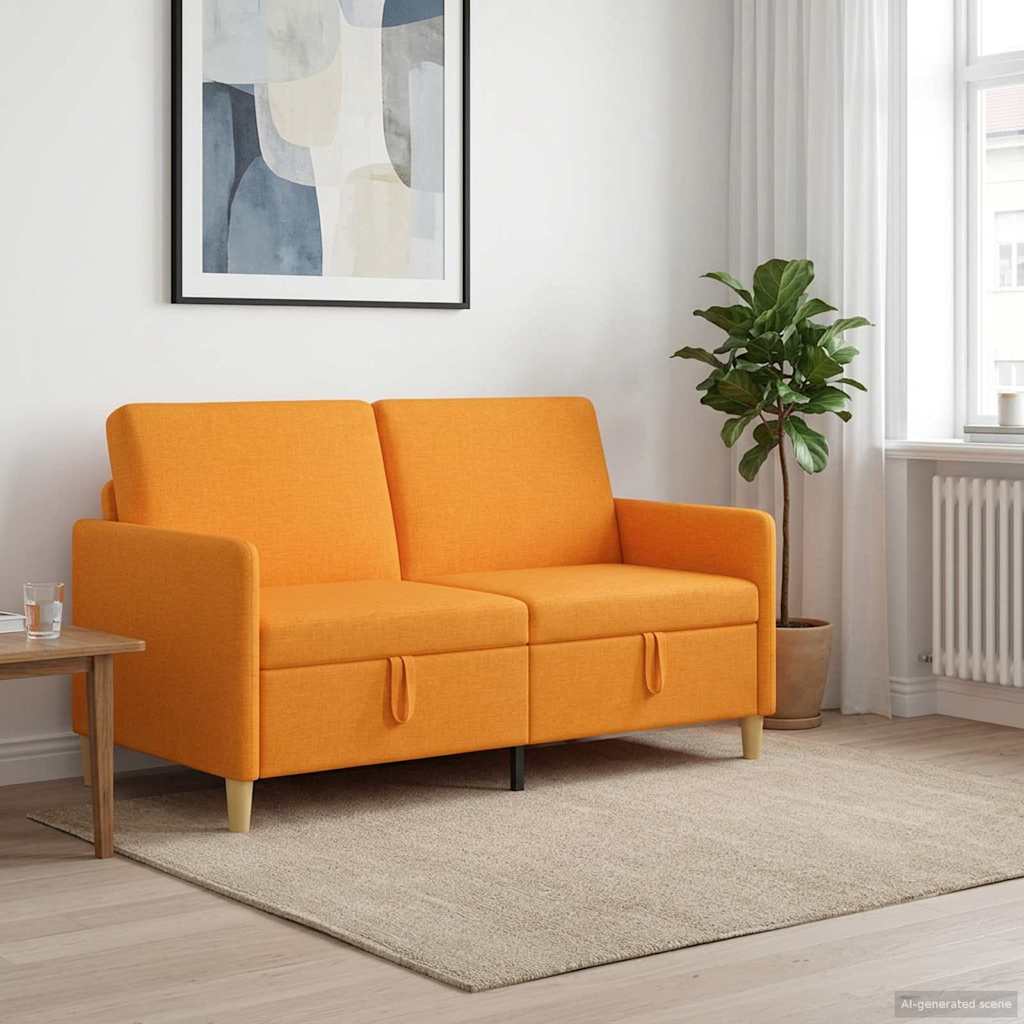 vidaXL Sofa z miejscem do przechowywania Ciemny Żółty 152 x 78 x 87 cm