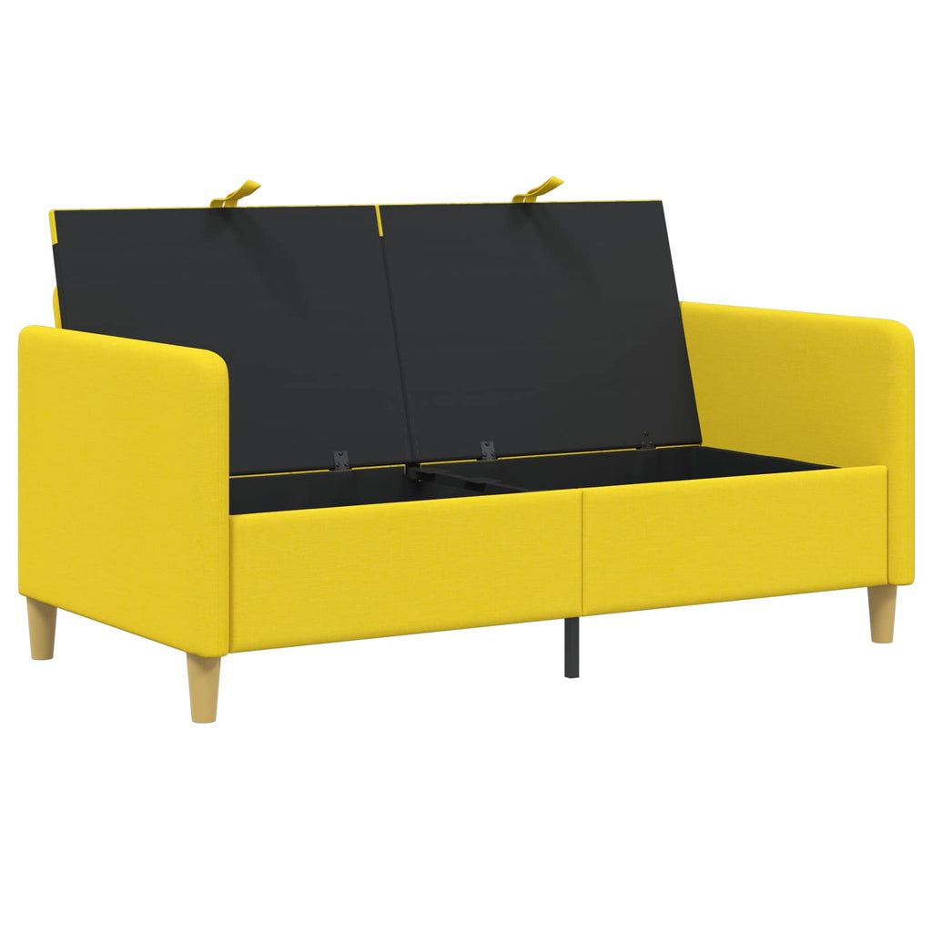 vidaXL Sofa z miejscem do przechowywania Jasnożółty 152 x 78 x 87 cm