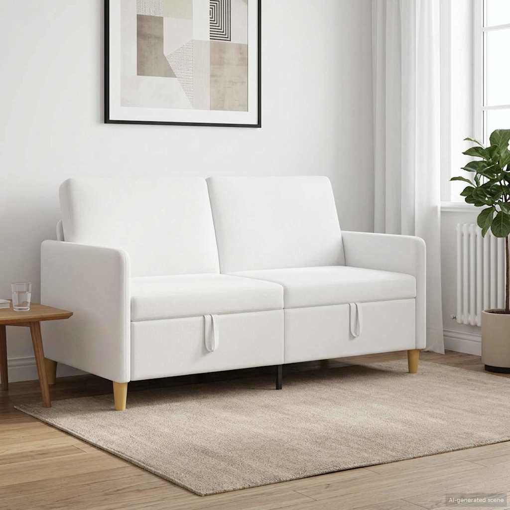 vidaXL Sofa z miejscem do przechowywania Biały 152 x 78 x 87 cm