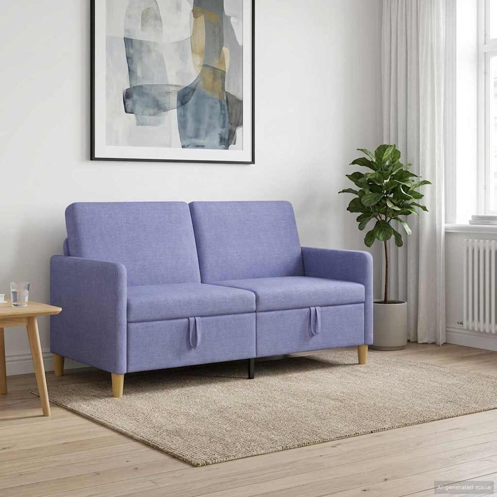 vidaXL Sofa z miejscem do przechowywania Niebieski dżins
