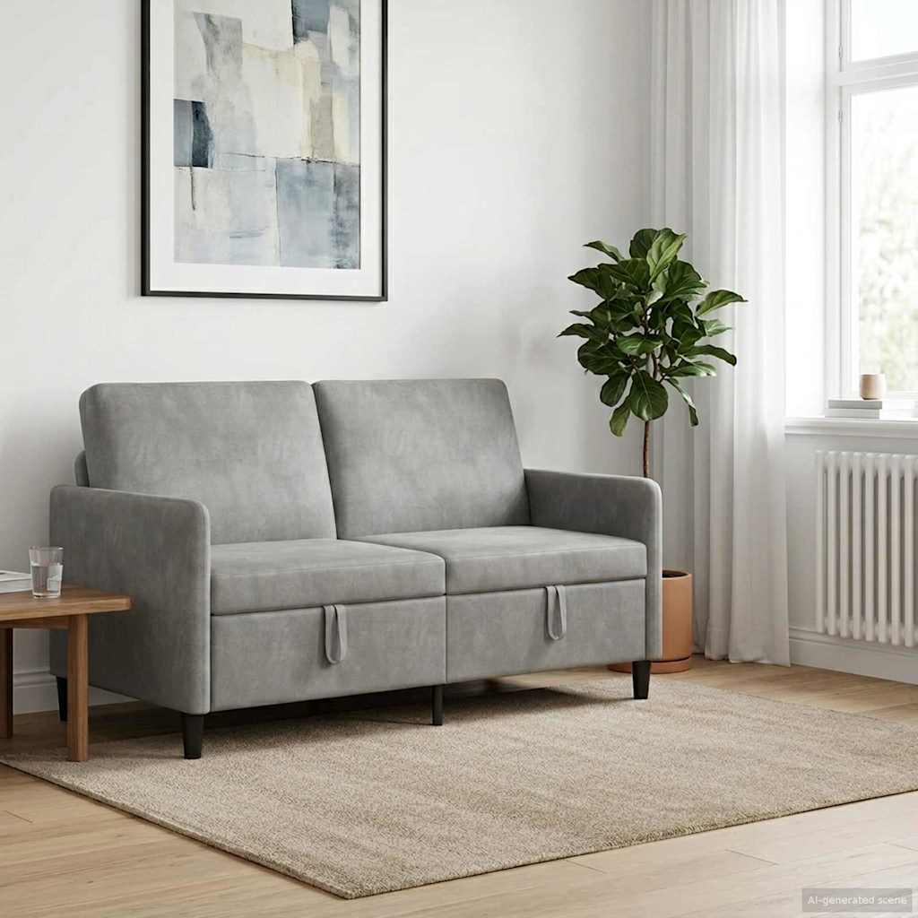 vidaXL Sofa z miejscem do przechowywania jasnoszary 152 x 78 x 87 cm