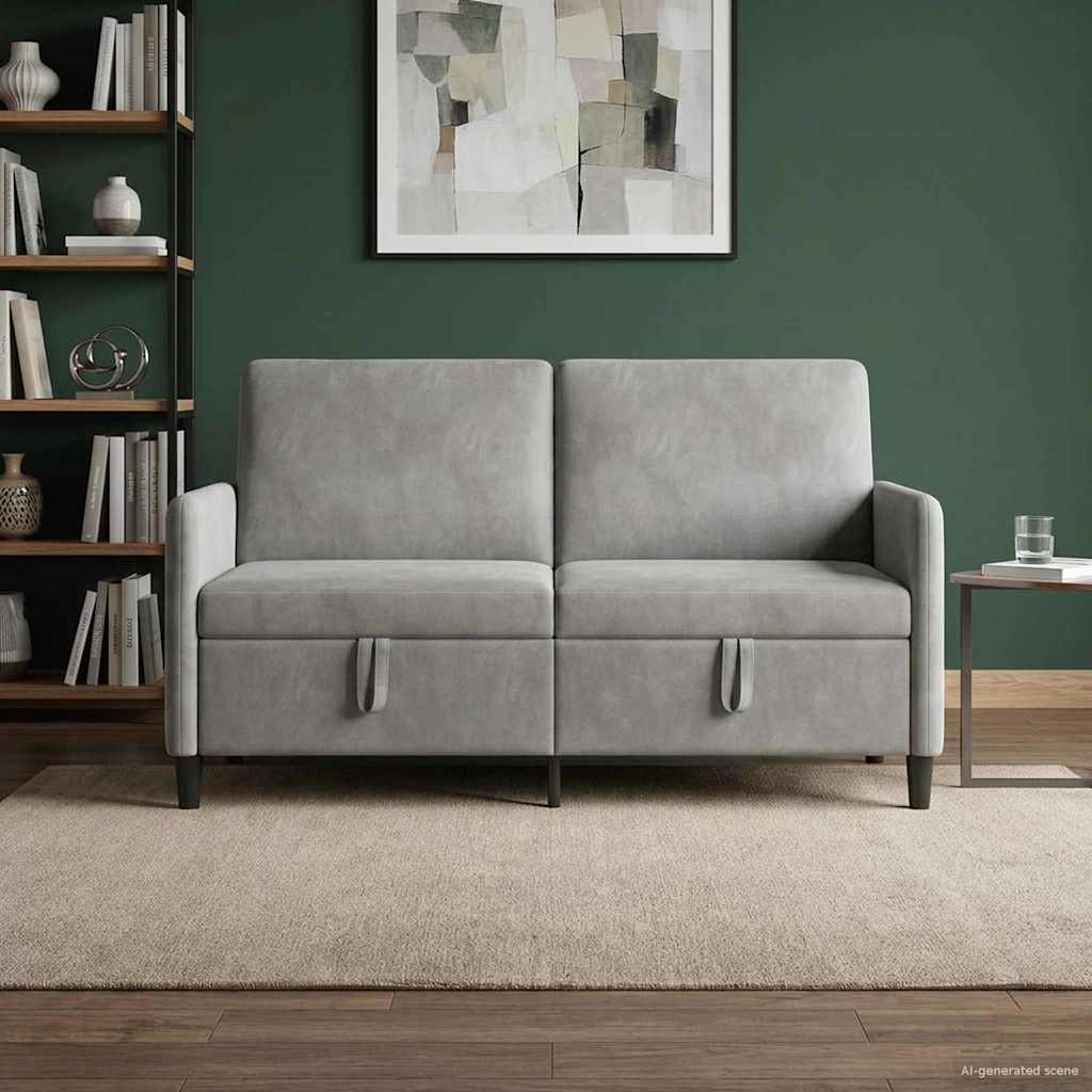 vidaXL Sofa z miejscem do przechowywania jasnoszary 152 x 78 x 87 cm