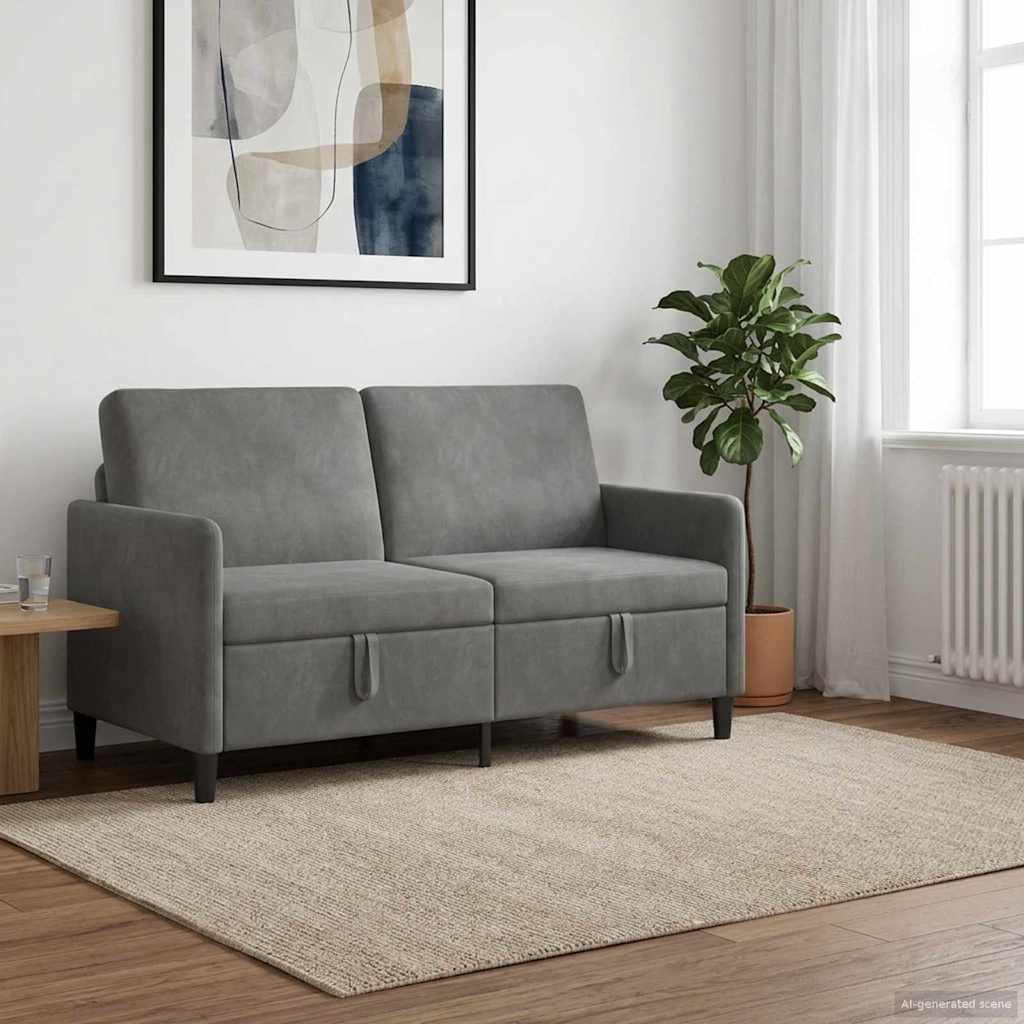 vidaXL Sofa z miejscem do przechowywania ciemnoszary 152 x 78 x 87 cm