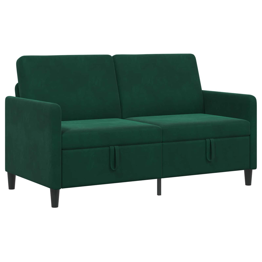 vidaXL Sofa z miejscem do przechowywania Ciemnozielony Poliester