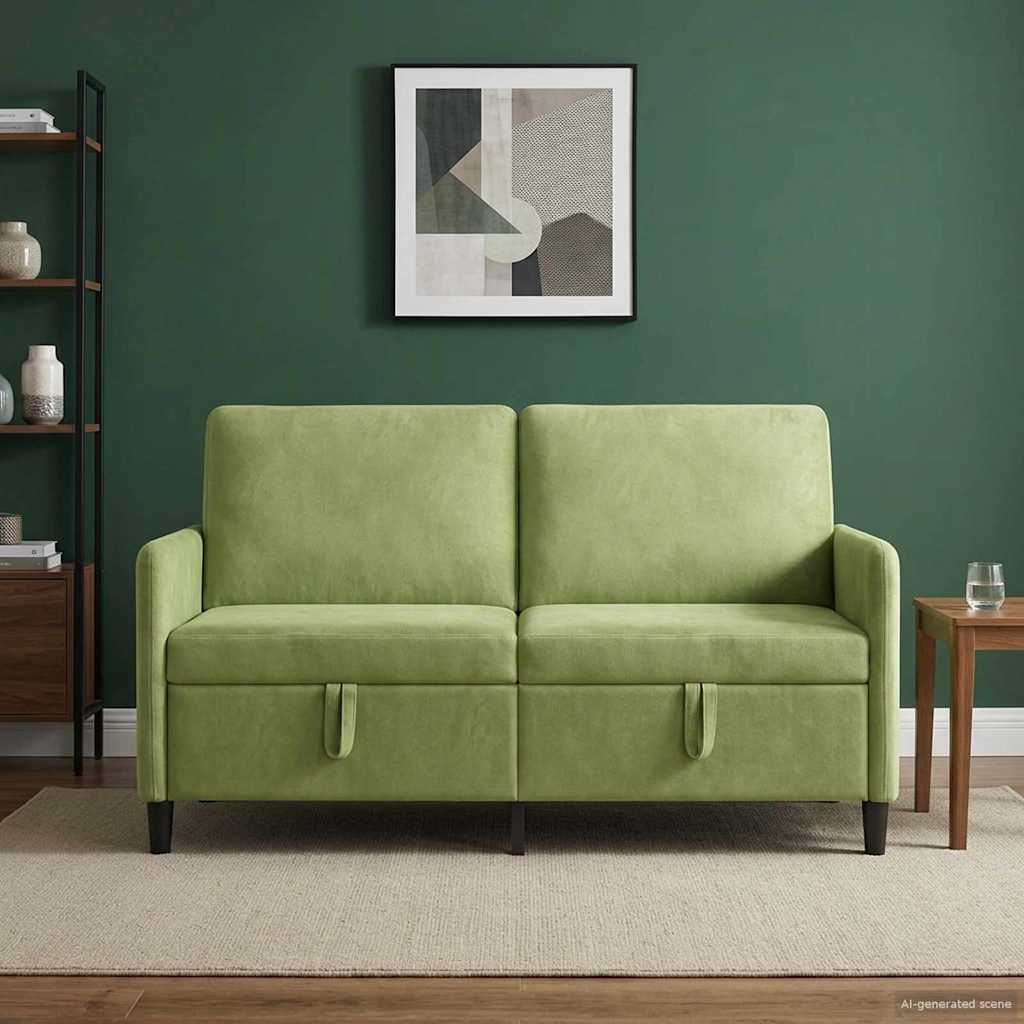 vidaXL Sofa z miejscem do przechowywania Jasnozielony 152 x 78 x 87 cm