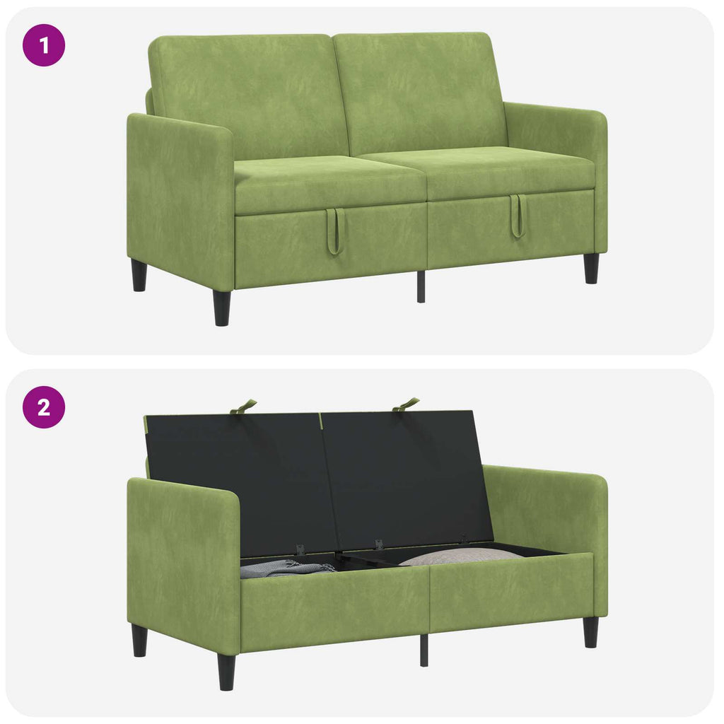 vidaXL Sofa z miejscem do przechowywania Jasnozielony 152 x 78 x 87 cm