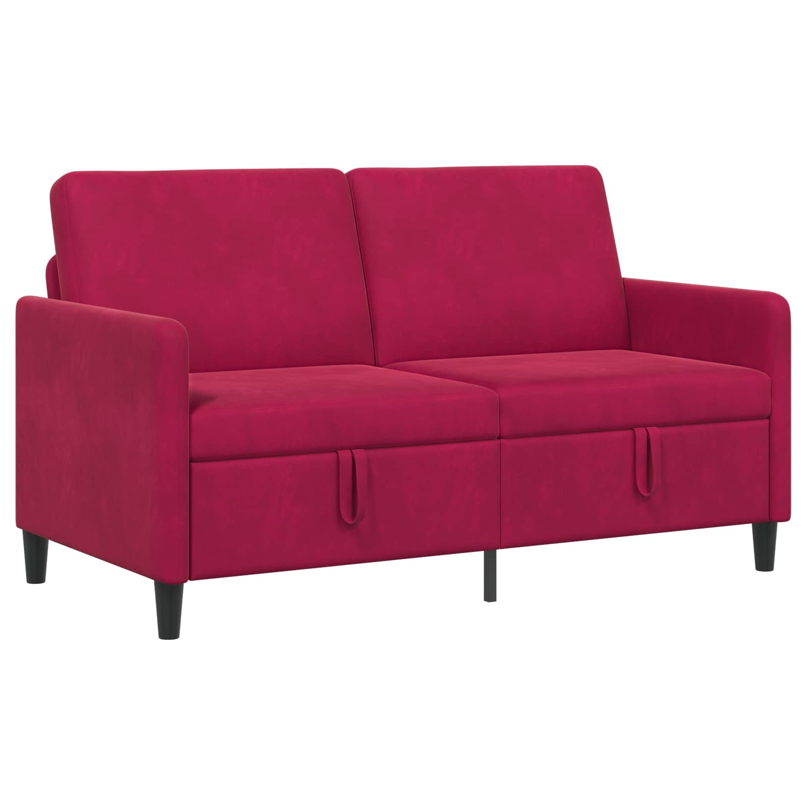 vidaXL Sofa z miejscem do przechowywania Czerwone wino Poliester
