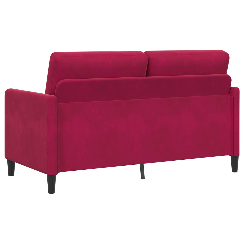 vidaXL Sofa z miejscem do przechowywania Czerwone wino Poliester