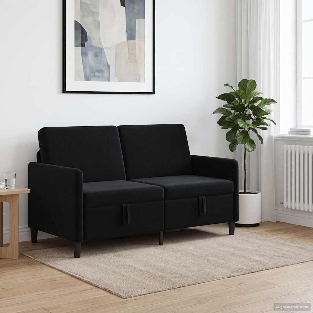 vidaXL Sofa z miejscem do przechowywania Czarny 152 x 78 x 87 cm