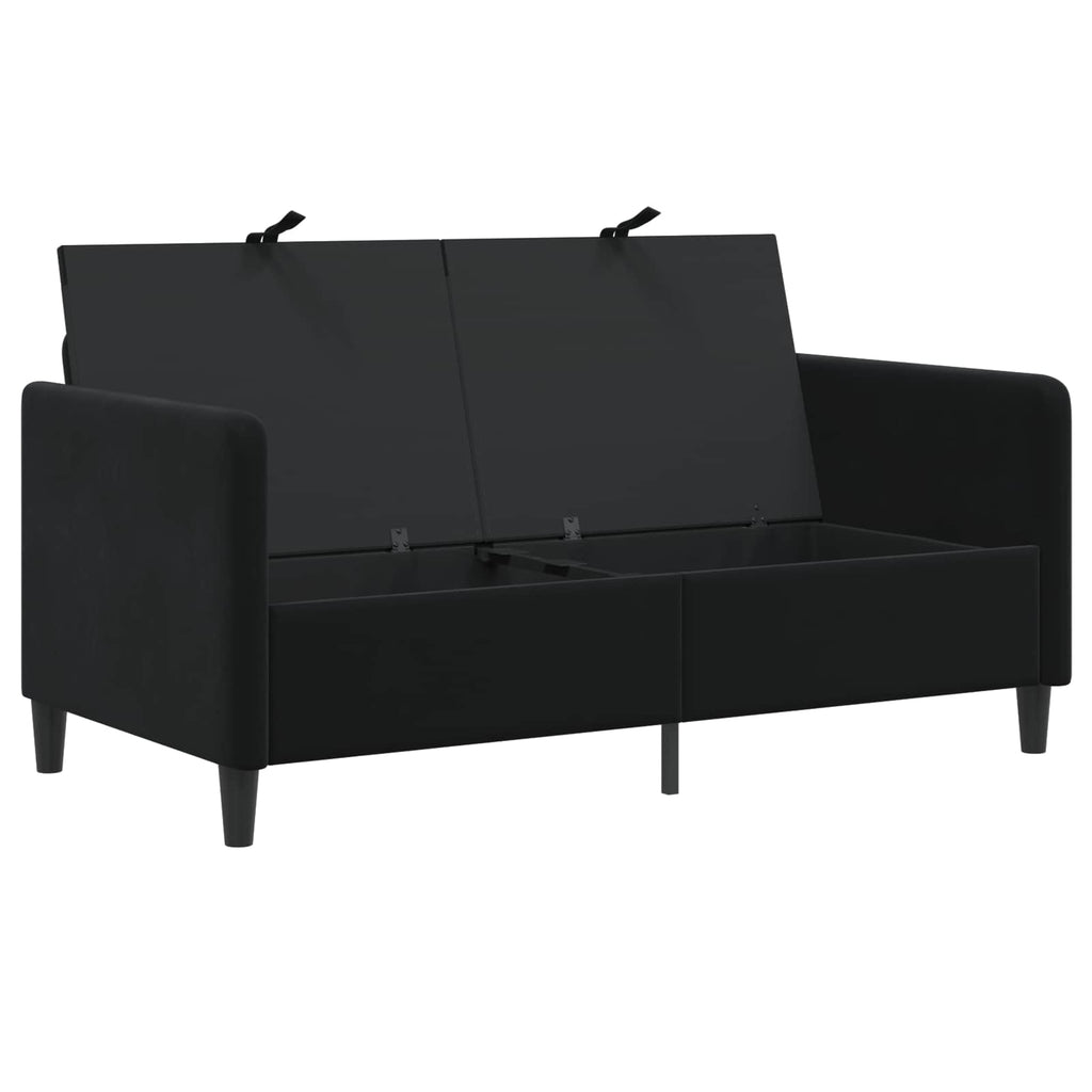 vidaXL Sofa z miejscem do przechowywania Czarny 152 x 78 x 87 cm