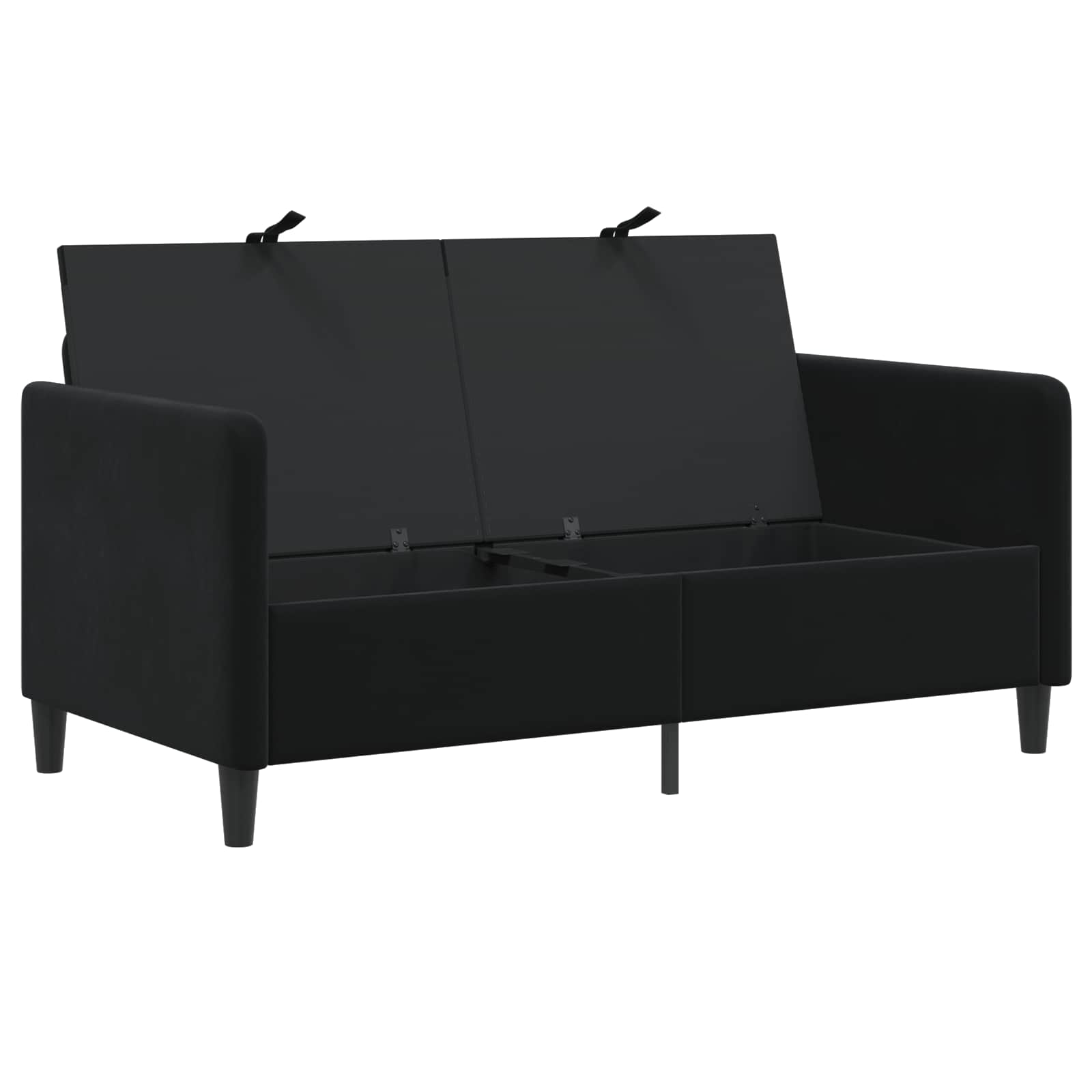 vidaXL Sofa z miejscem do przechowywania Czarny 152 x 78 x 87 cm