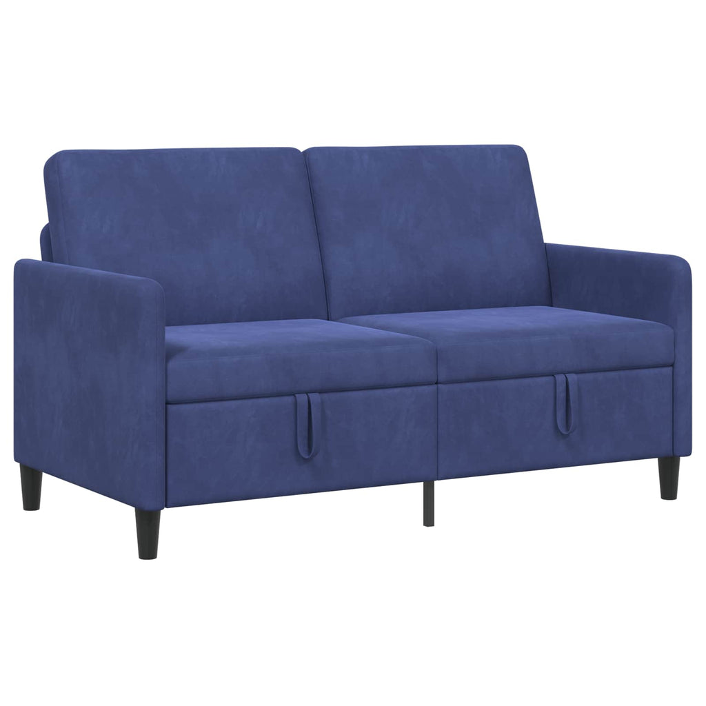 vidaXL Sofa z miejscem do przechowywania Niebieski policyjny Poliester