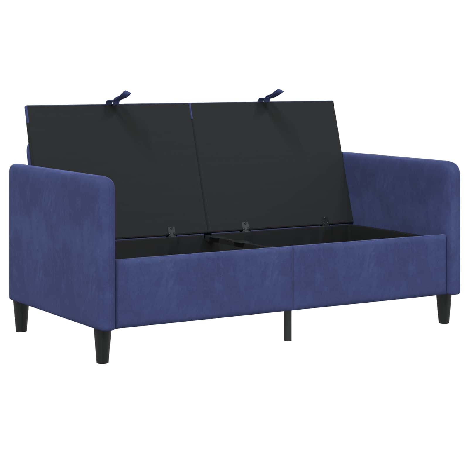 vidaXL Sofa z miejscem do przechowywania Niebieski policyjny Poliester