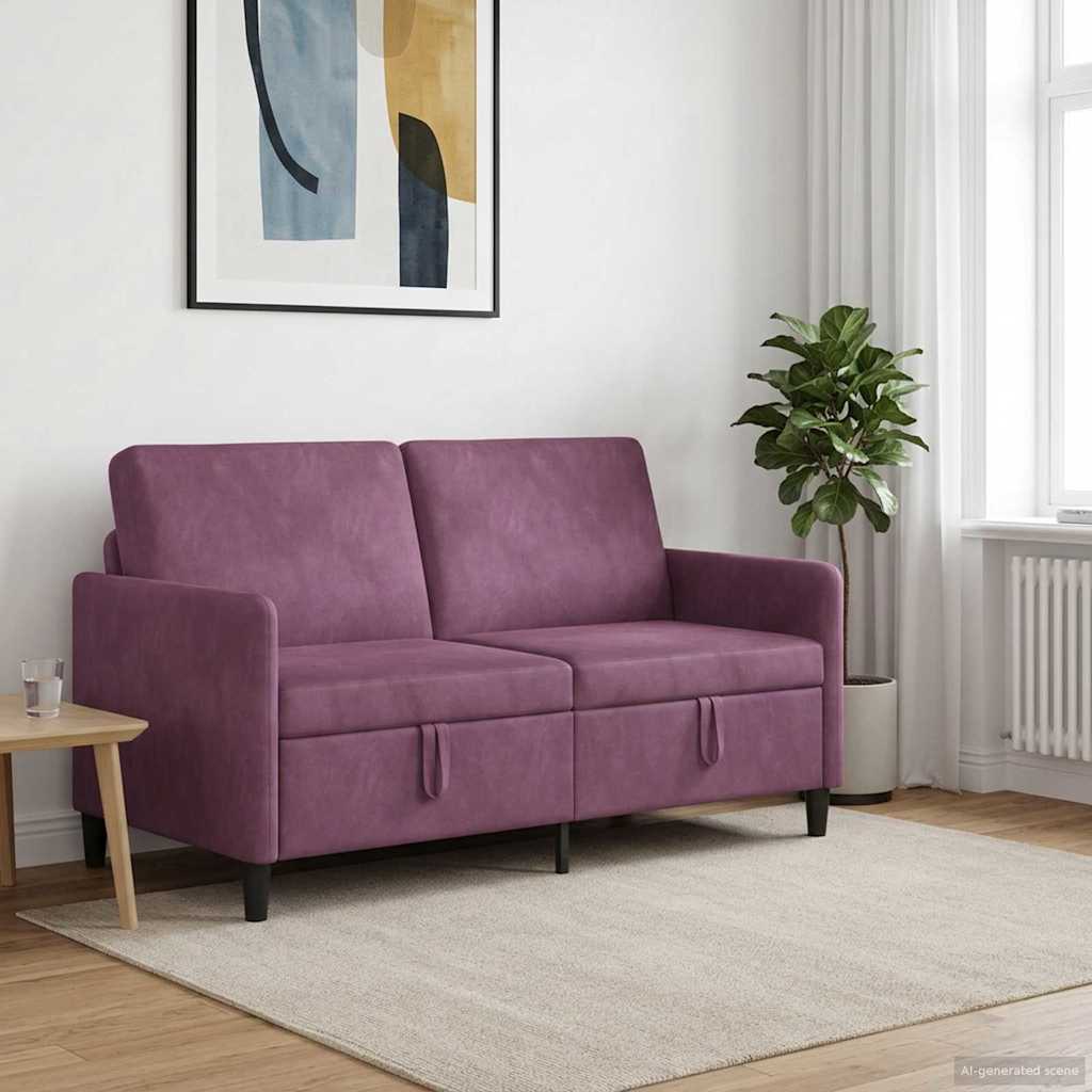vidaXL Sofa z miejscem do przechowywania Fioletowy 152 x 78 x 87 cm