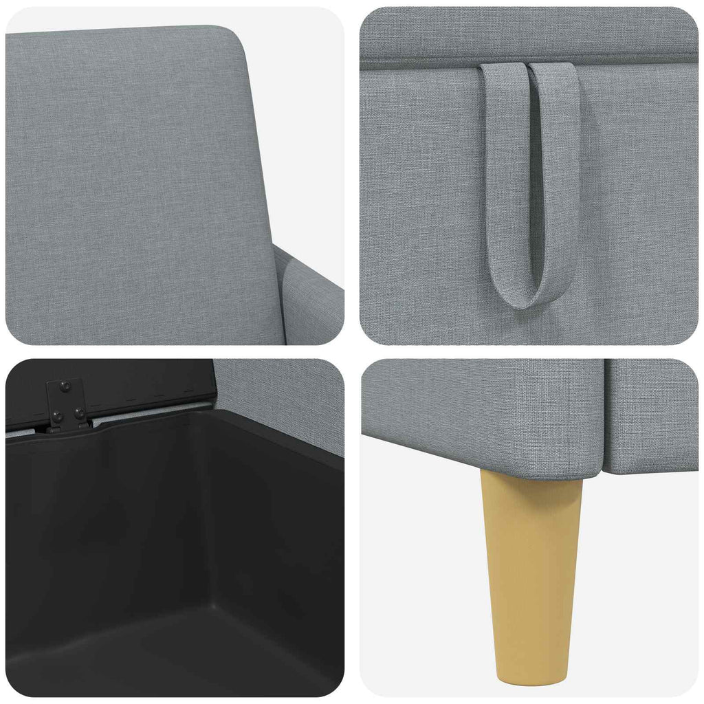 vidaXL Sofa z miejscem do przechowywania jasnoszary 172 x 78 x 87 cm