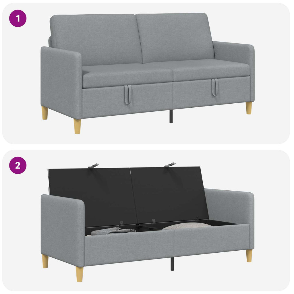 vidaXL Sofa z miejscem do przechowywania jasnoszary 172 x 78 x 87 cm
