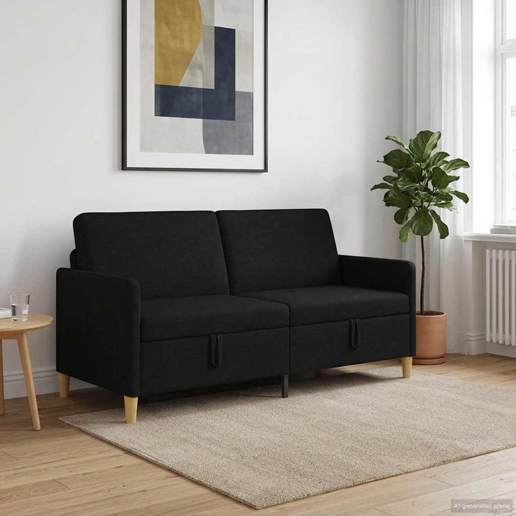 vidaXL Sofa z miejscem do przechowywania Czarny 172 x 78 x 87 cm