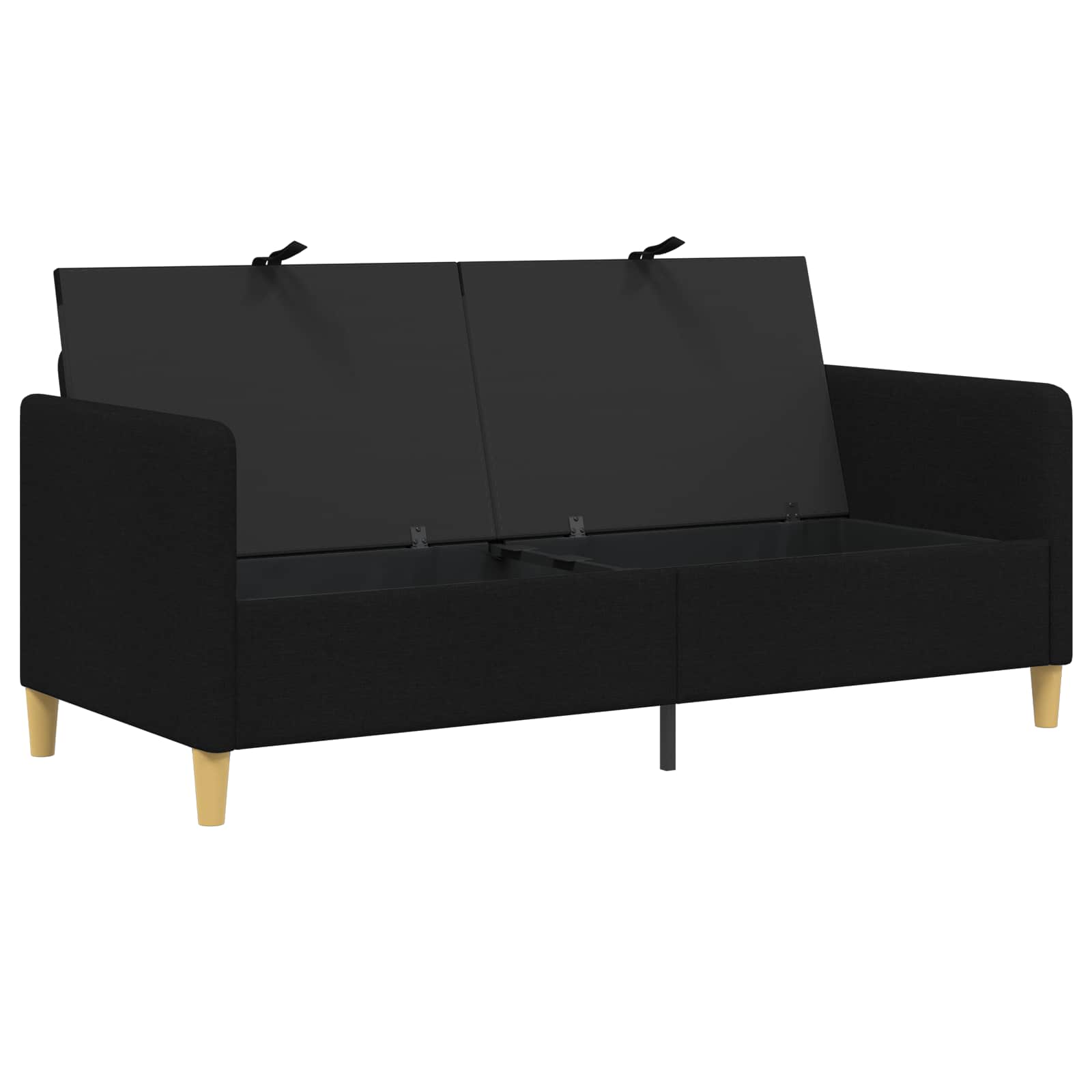 vidaXL Sofa z miejscem do przechowywania Czarny 172 x 78 x 87 cm