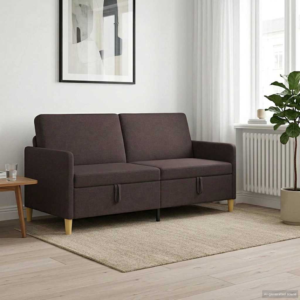 vidaXL Sofa z miejscem do przechowywania Ciemny brąz 172 x 78 x 87 cm