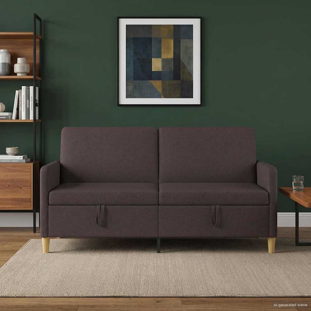 vidaXL Sofa z miejscem do przechowywania Ciemny brąz 172 x 78 x 87 cm