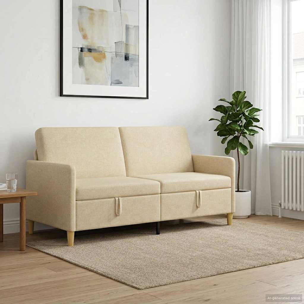 vidaXL Sofa z miejscem do przechowywania kremowy 172 x 78 x 87 cm