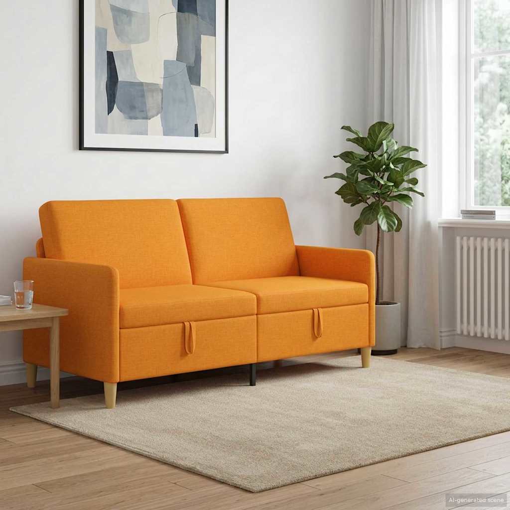 vidaXL Sofa z miejscem do przechowywania Ciemny Żółty 172 x 78 x 87 cm