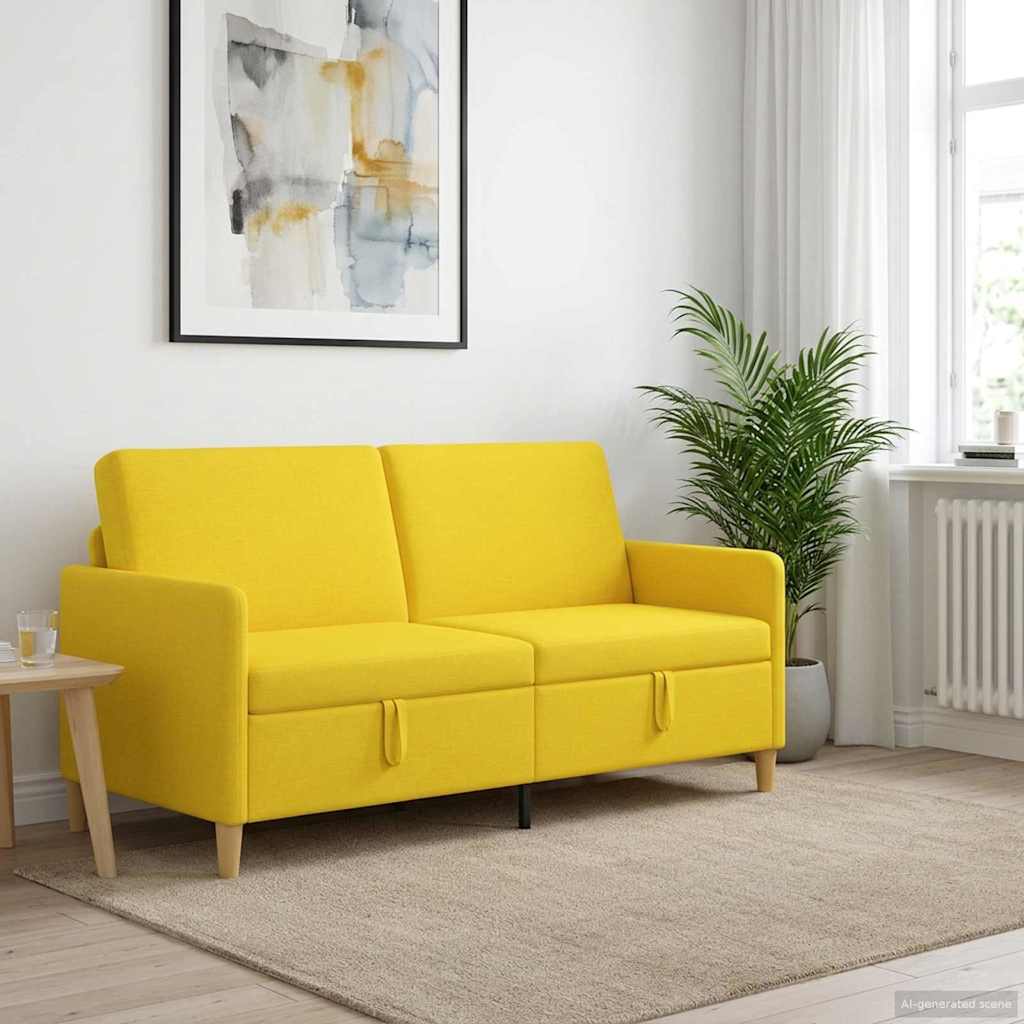 vidaXL Sofa z miejscem do przechowywania Jasnożółty 172 x 78 x 87 cm