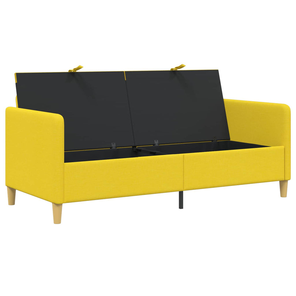 vidaXL Sofa z miejscem do przechowywania Jasnożółty 172 x 78 x 87 cm